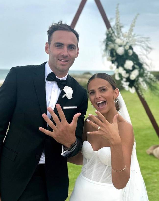 The couple pushed their wedding forward after Kellie's heartbreaking diagnosis. Credit: Instagram/@kelliefinalyson_/@jezzafinlayson31