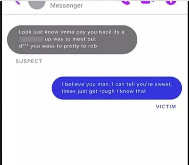 Damien Boyce messaged his victim, asking her out on a date. Credit: WRTV