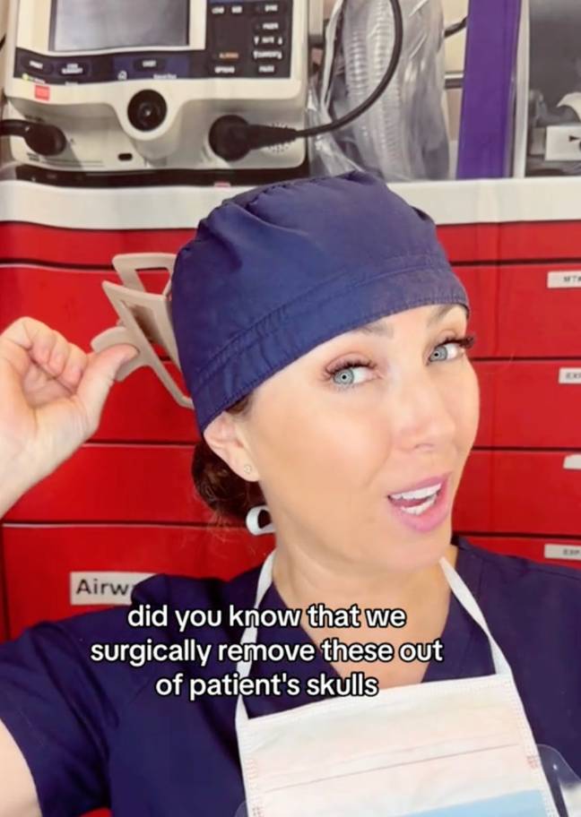 The Emergency Room doctor revealed she's had to surgically remove claw clips out of patient's skulls. Credit: TikTok/@emergencyroomemily