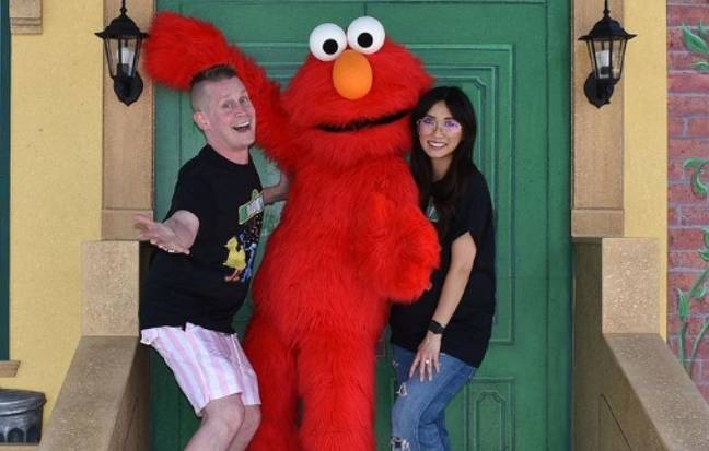 Macaulay Culkin and Brenda Song have had a second baby, but they are not part of a throuple with Elmo. Credit: Instagram/@culkamania
