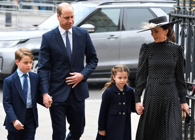 Prince George and Princess Charlotte will use their new titles at the Queen's funeral today. Credit: REUTERS/Alamy Stock Photo