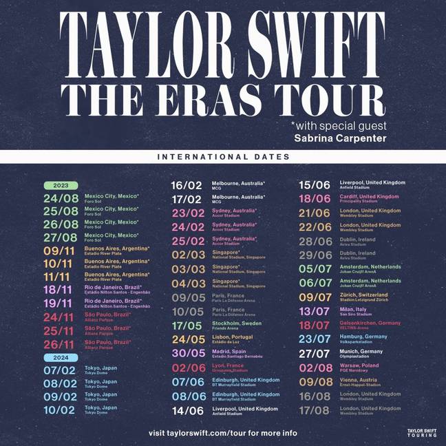 Fans noticed a gap in the singer's schedule. Credit: Twitter/@taylorswift13