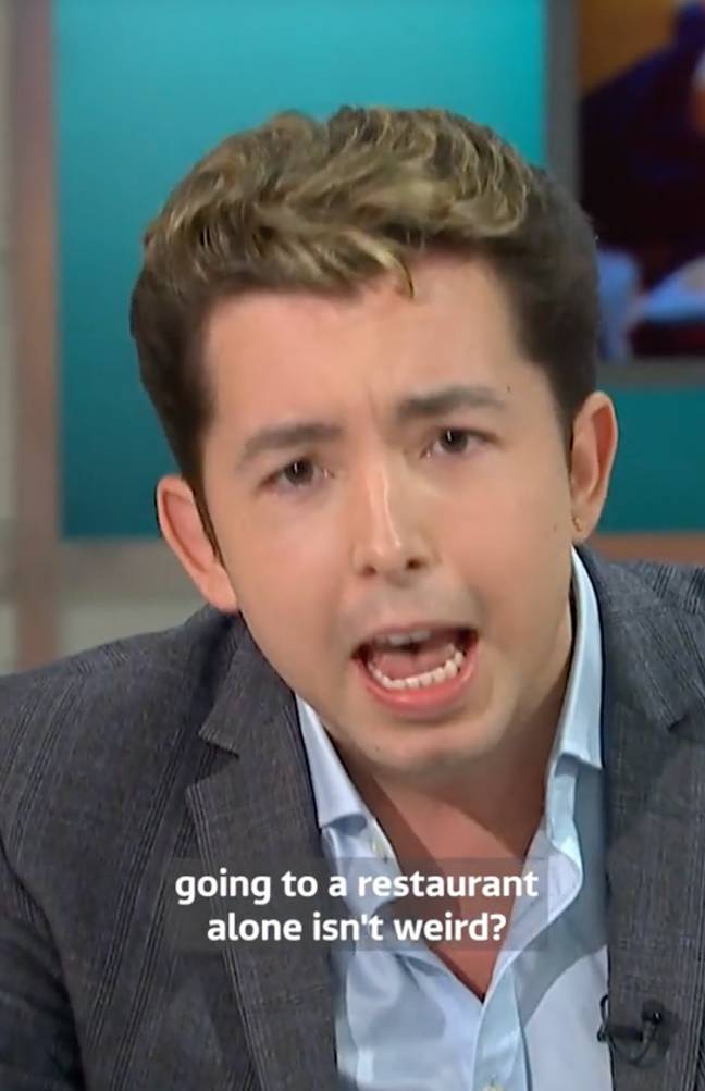 Ryan Mark Parsons clearly isn't a fan of dining out alone. Credit: TikTok/Good Morning Britain