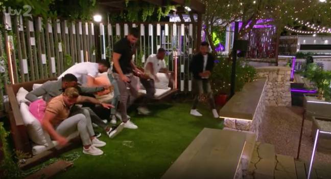 The boys lost it after the swing broke (Credit: ITV)