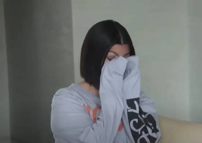 Kourtney was left in tears over Kim's fashion collab. Credit: Disney+