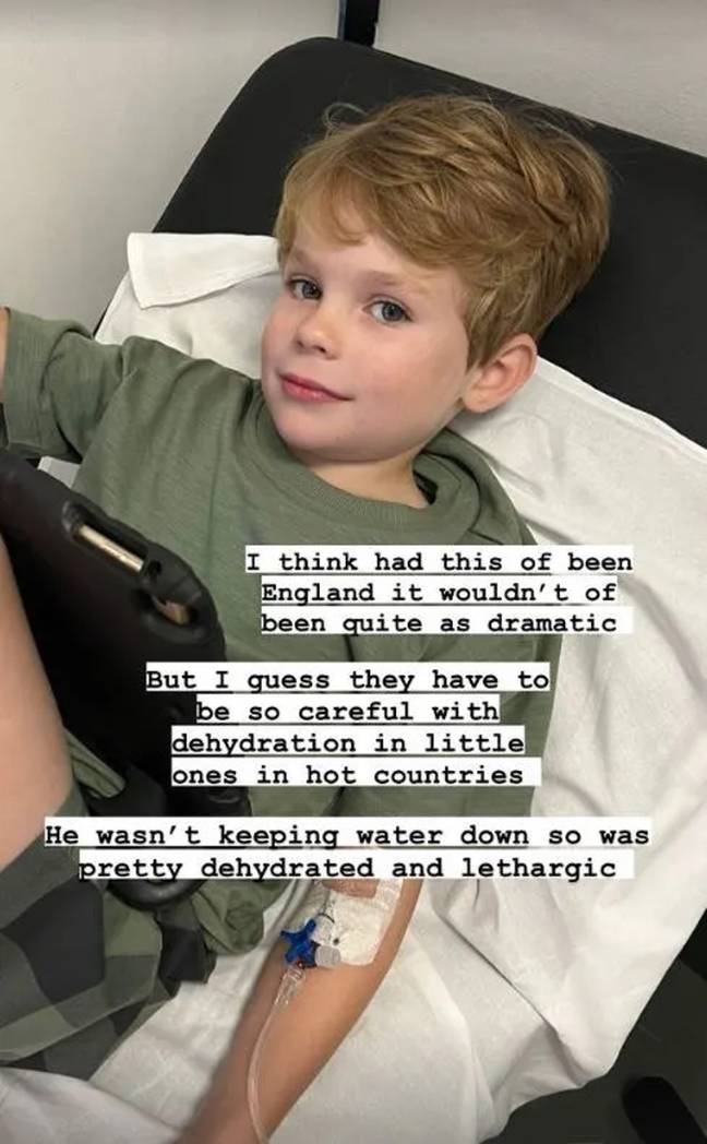 Danny Jones' son suddenly became sick on the last day. Credit: Instagram/thegeorgiaedit