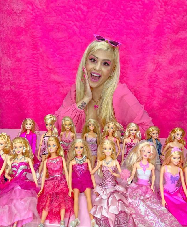 Bruna with her Barbie dolls. Credit: Make The Headlines 