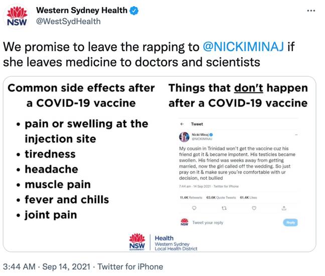 Medical Experts Call Out Nicki Minaj's Covid Vaccine Tweets