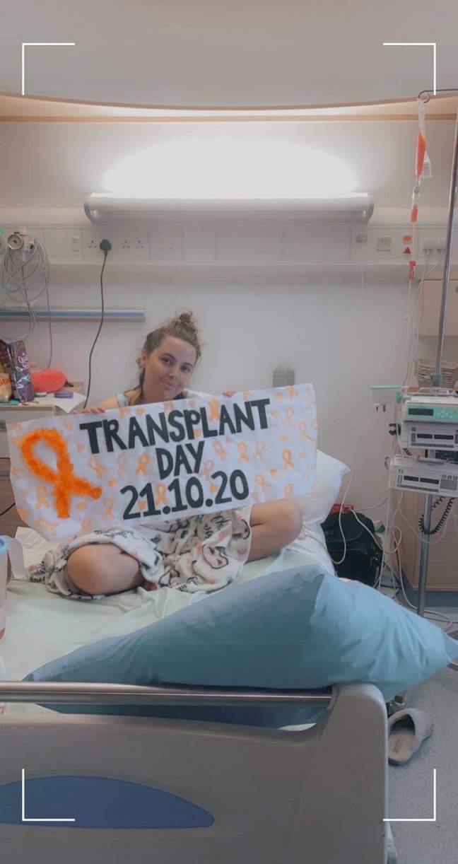 She underwent a bone marrow transplant in October 2020. Credit: SWNS