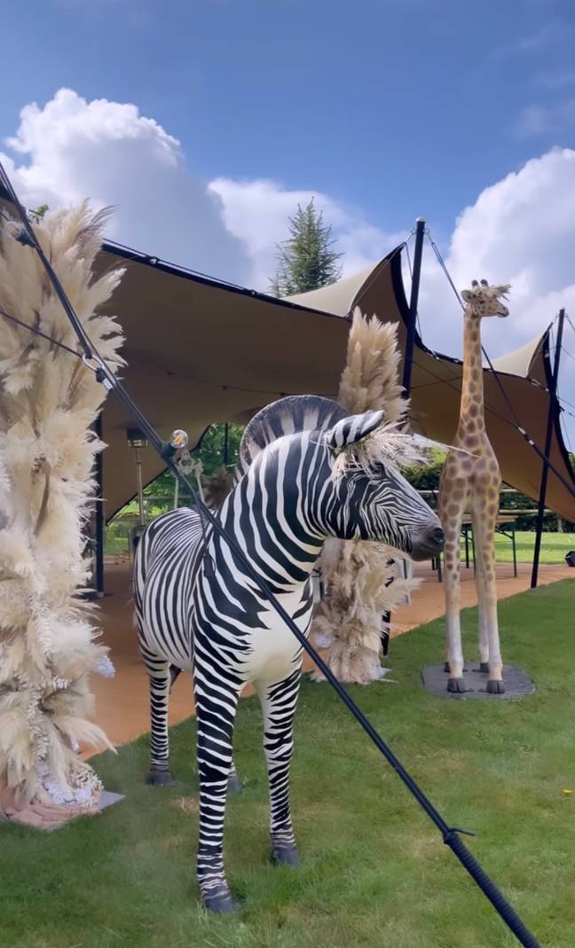 The party had life-sized animals (Credit: Instagram/@thebowenhome)