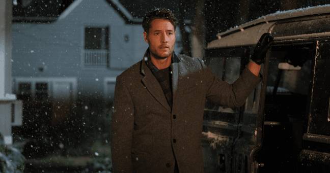 Justin Hartley in The Noel Diary. Credit: Netflix