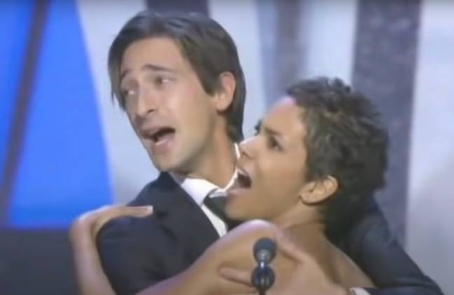 Halle Berry said the kiss wasn't planned. Credit: YouTube/Oscars