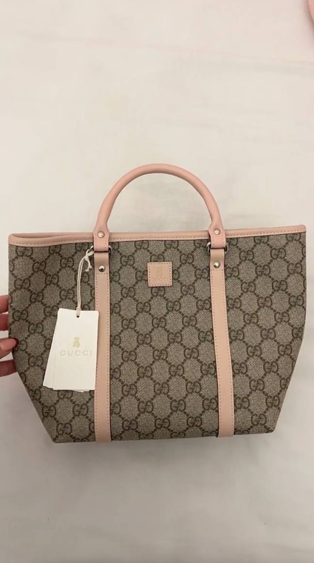 The mum-of-three revealed she got her daughter a Gucci bag. Credit: TikTok/@courtneygibson449