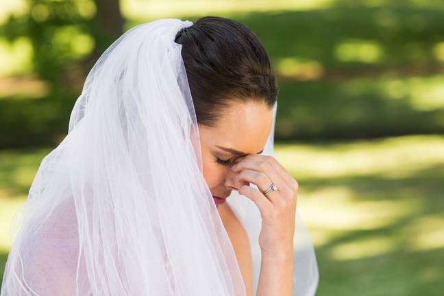 The bride was left heartbroken by the outcome. Credit: Getty