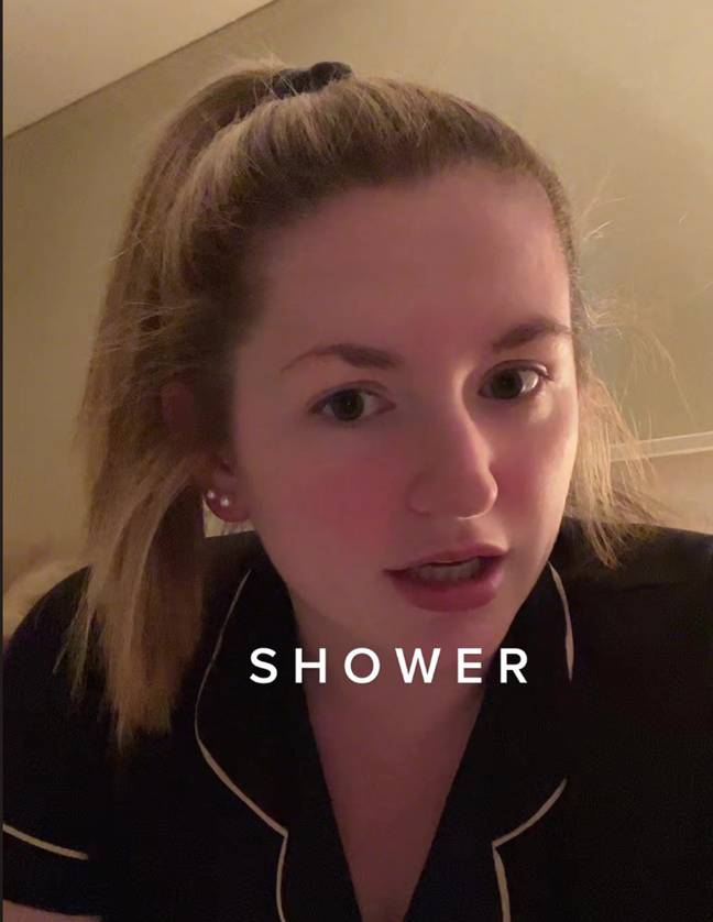 McCarthy only showers once or twice a week. Credit: @abmccarthy5757/ TikTok