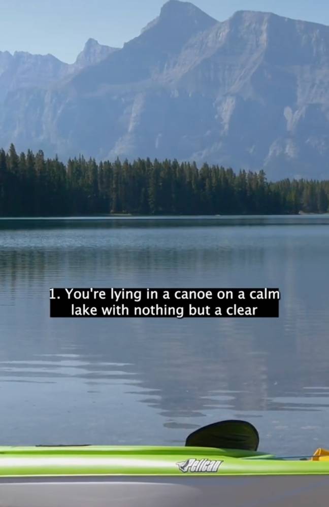 The technique requires picturing one of two scenarios, including a calm lake or a pitch black room.