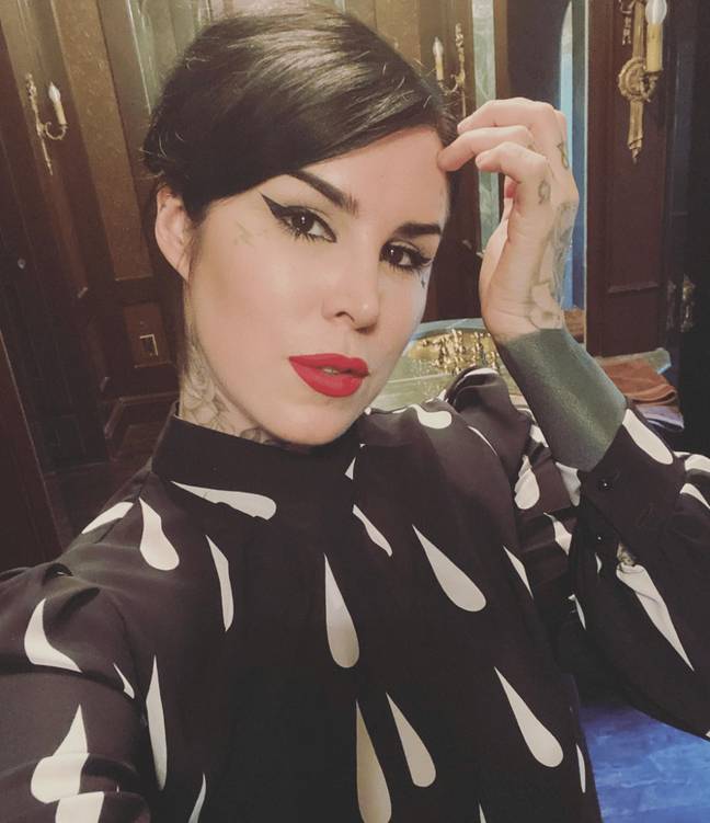 Kat Von D reveals she's covering tattoo portrait of her mum with solid ...