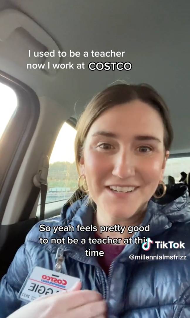 Perkins admitted being a teacher was 'surviving every moment'. Credit: millennialmsfrizz/TikTok