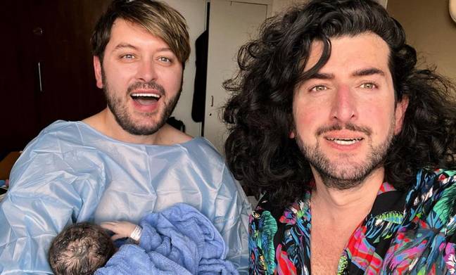 Brian and husband Arthur Gourounlian welcomed their 'beautiful daughter' Blake on Thursday. Credit: Instagram/@bprdowling