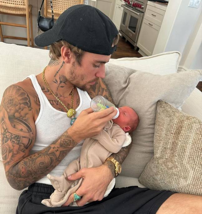 Instagram photos of Justin Bieber cradling a newborn baby sends the Instagram photos of Justin Bieber cradling a newborn baby sends the
