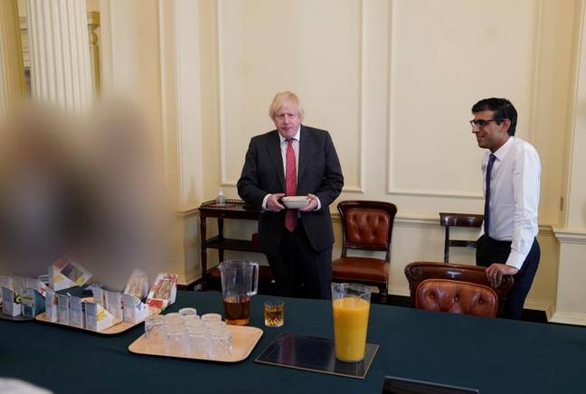 People couldn't believe the spread - or lack thereof - for Boris Johnson's birthday party. (Credit: Cabinet Office)