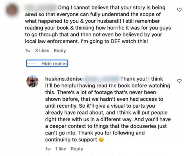 Denise urged other viewers to read the book first. Credit: Instagram/huskins.denise