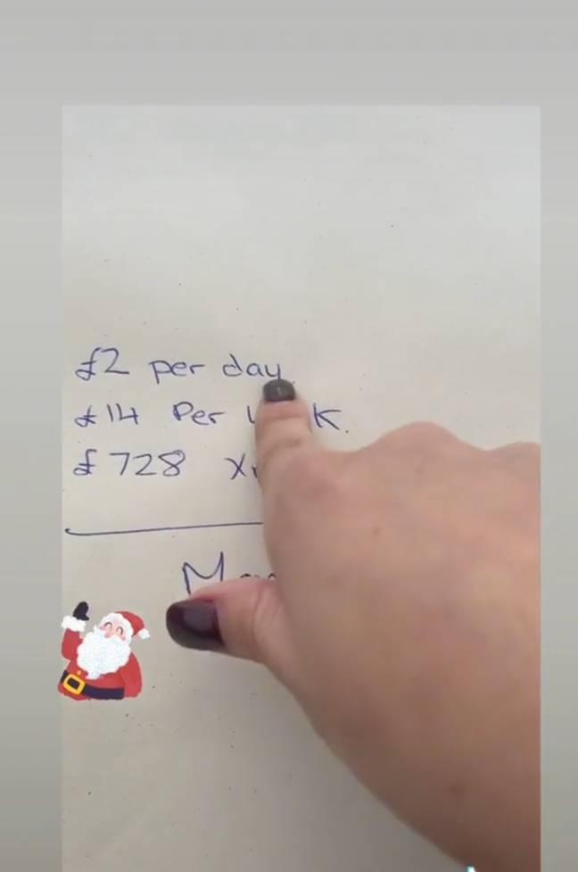 Gemma's Christmas budgeting video gained a million views. Credit: TikTok / @moneymumofficial