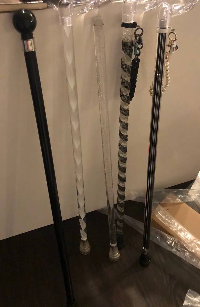Christina Applegate tweeted a picture of her walking sticks. Credit: @1capplegate/Twitter
