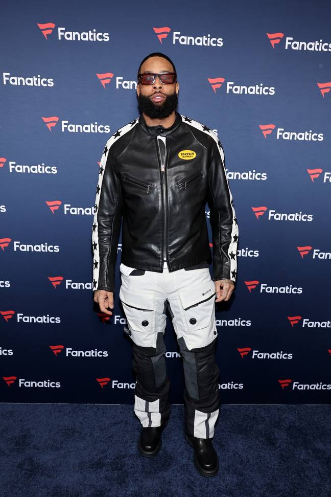 Odell Beckham Jr. and Kim were papped together at last night's Super Bowl after-party. Credit: Cindy Ord/Getty Images for Fanatics
