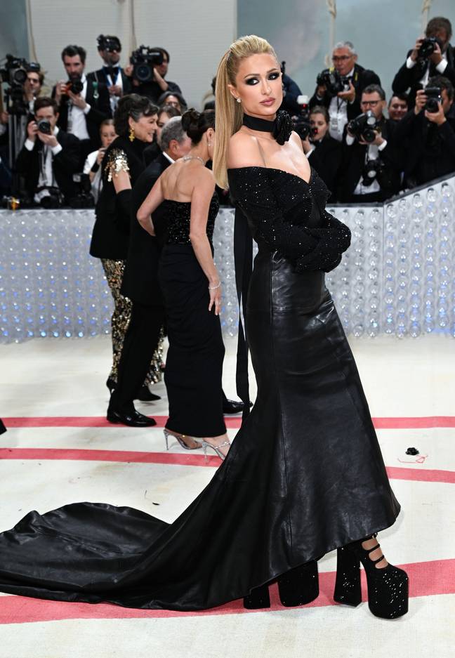 Paris Hilton's Met Gala look. Credit: Doug Peters / Alamy Stock Photo