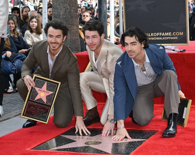 The Jonas Brothers received their star. Credit: Paul Smith/Alamy