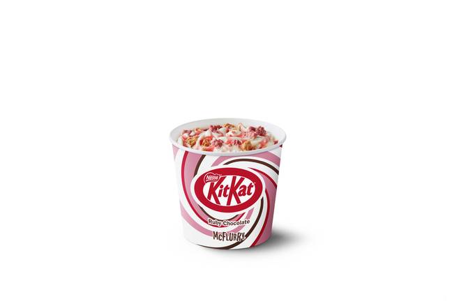 The KitKat® Ruby Chocolate McFlurry will be launching on the menu soon. Credit: McDonald's