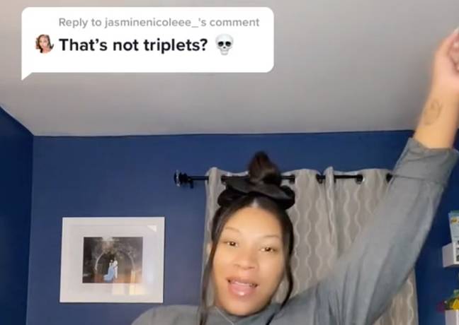 People were shocked to find out how many babies @Iambossbae_ was having (Credit: @Iambossbae_/TikTok)