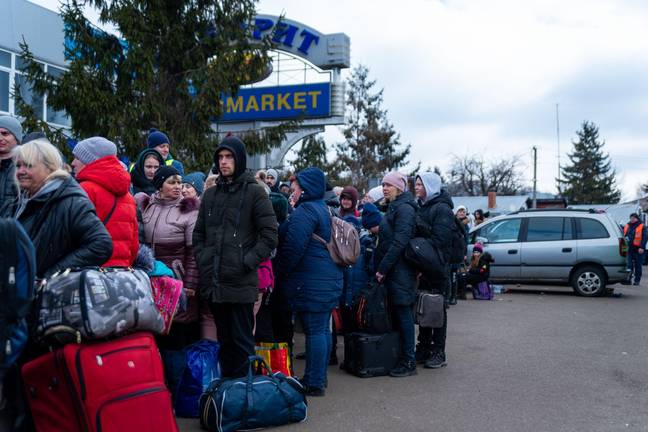 It is mainly women who are permitted to leave Ukraine. Credit: davide bonaldo/Alamy Stock Photo