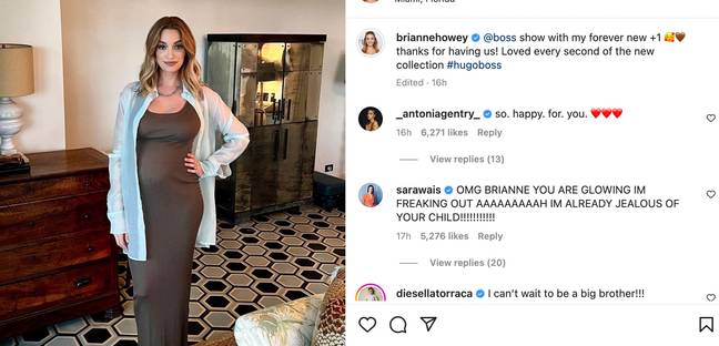 Brianne showed off her bump on Instagram. Credit: Instagram/@briannehowey