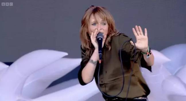Billy Nomates has asked the BBC to take down clips of her Glastonbury performance. Credit: BBC