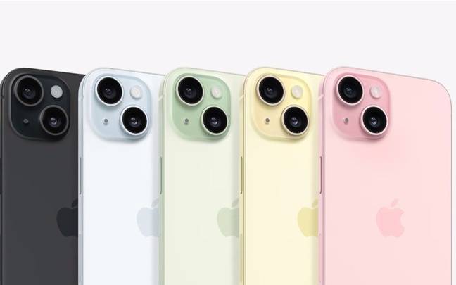 The iPhone's new range of colours. Credit: Apple