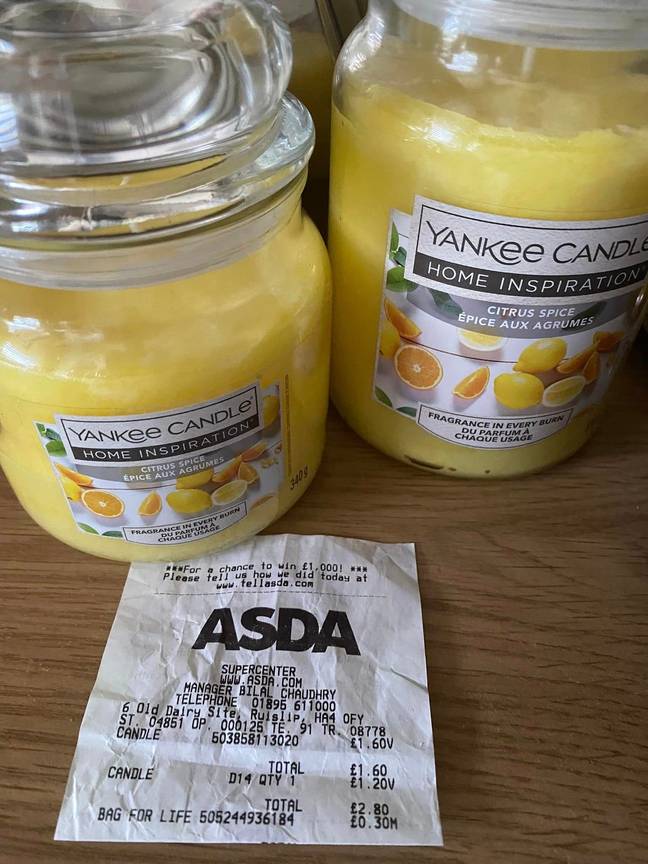 The massive Yankee candles on sale for more than 90 per cent off. Credit: Facebook/ExtremeCouponingAndBargainsUK
