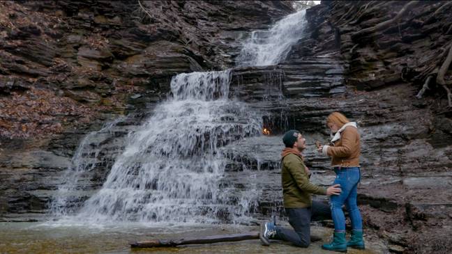 They got engaged in Jill's hometown. Credit: Kennedy News