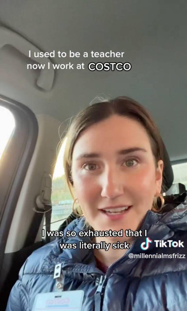 Perkins revealed she felt &quot;sick&quot; from work. Credit: millennialmsfrizz/TikTok