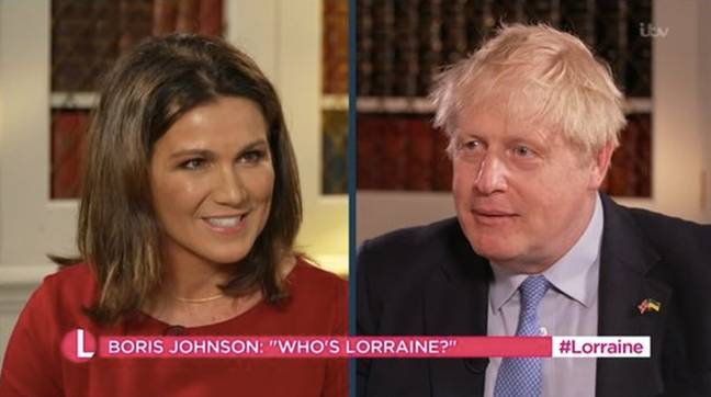 Boris Johnson implied he didn't know who the star ITV presenter was. Credit: ITV