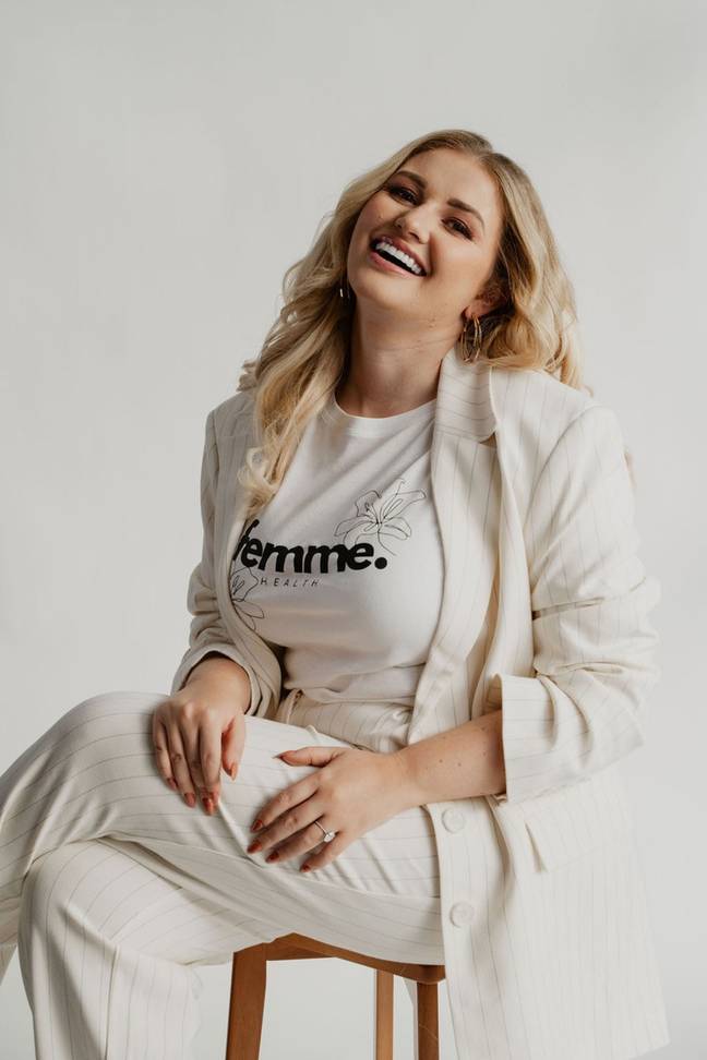 Amy now works alongside femme health which offers a light-hearted yet supportive platform for fertility and women’s health. Credit: femme health