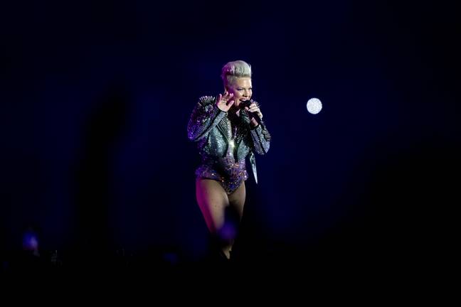 Pink made a subtle change to one of her songs. Credit: Billie Weiss/Boston Red Sox/Getty Images