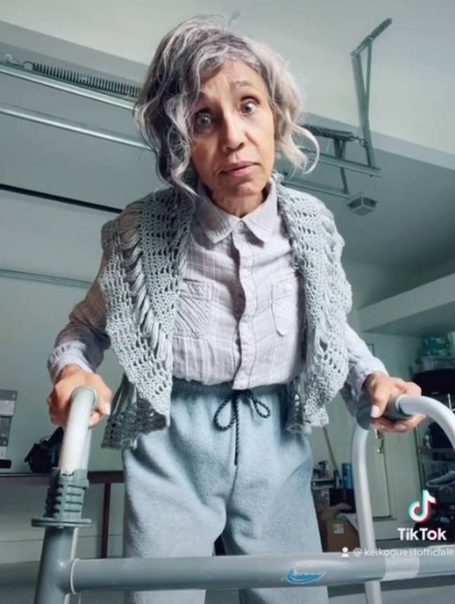 Keiko Guest first dressed up as a stereotypical grandma. Credit: TikTok/@keikoguestofficial