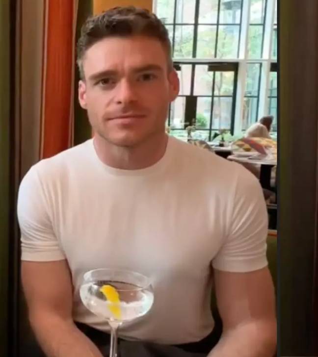Richard Madden kicked off the rumour mill after being seen drinking a Martini. Credit: Instagram/@stanleytucci
