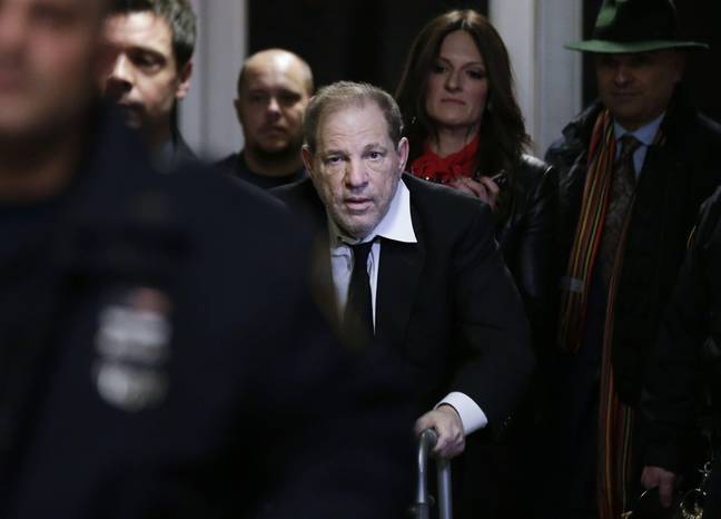 American film producer Harvey Weinstein exits a Manhattan Court in 2020. Credit: UPI /Alamy.