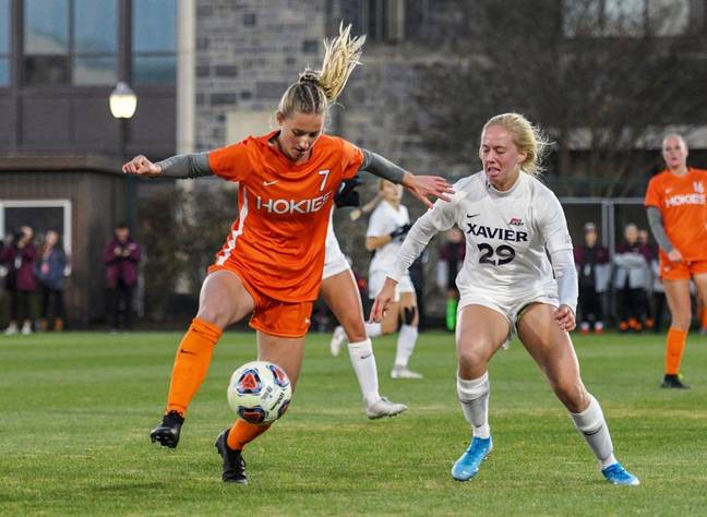 Kiersten Hening (left) resigned from the team after being benched. Credit: Virginia Tech