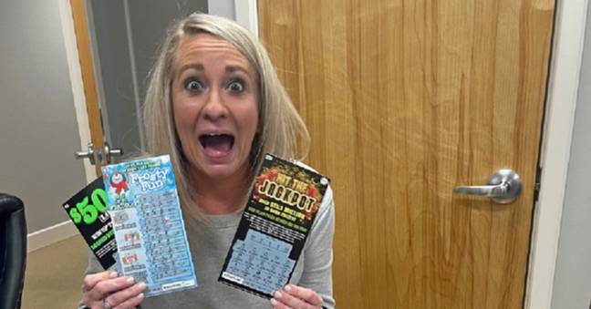 One very lucky woman in Kentucky won $175,000 from scratch cards she won playing white elephant. Credit: Kentucky Lottery