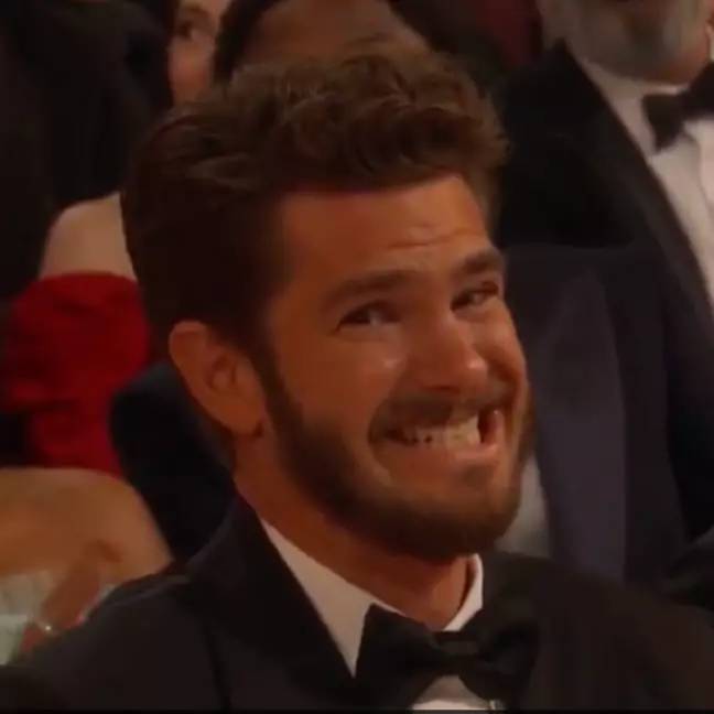 Andrew Garfield awkwardly smiled at viewers. Credit: ABC