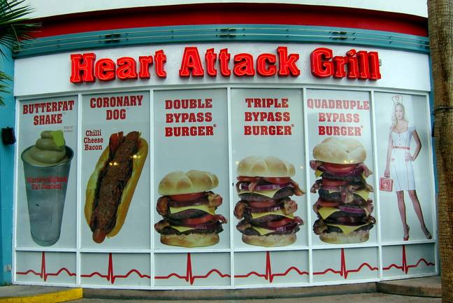 That's one hefty menu. Credit: Heart Attack Grill